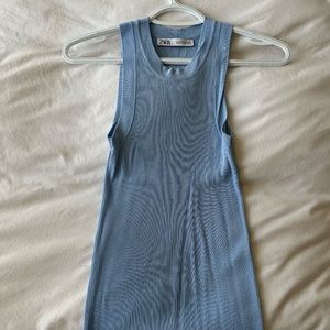 Ribbed High Neck Tank